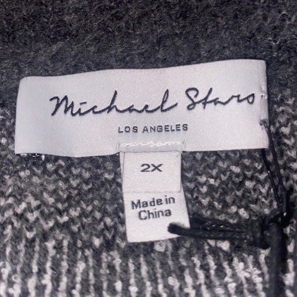 NWT Michael Stars Nell Cardigan in Charcoal Combo, 2X, Soft, Cozy Texture - Picture 7 of 10